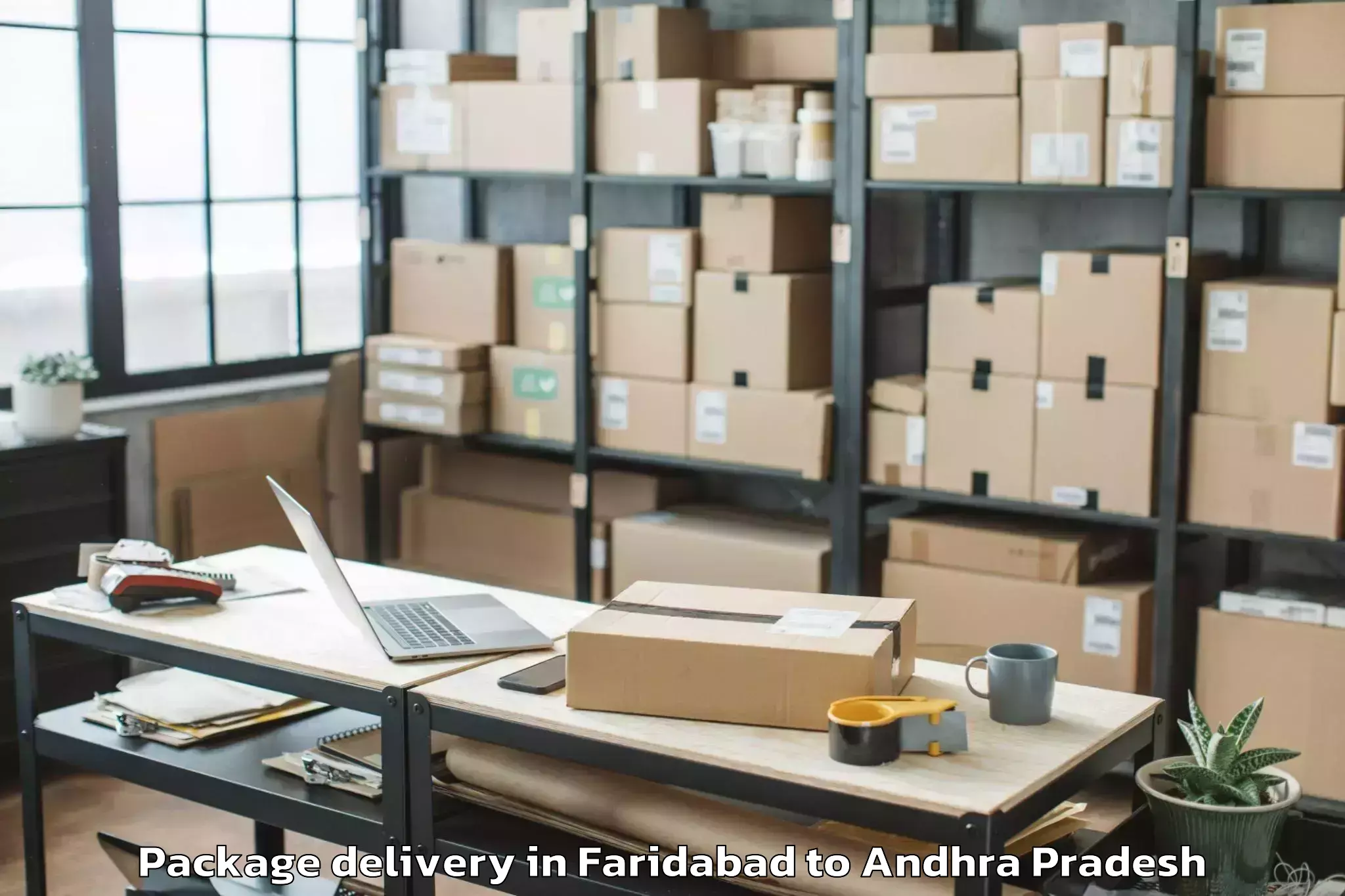 Faridabad to Nidamarru Package Delivery